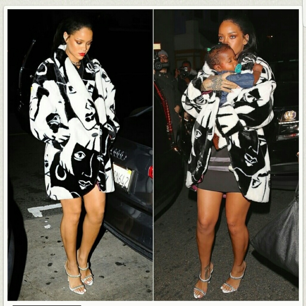 COPY - Vintage Donnybrook Faces Coat--Rihanna has one!